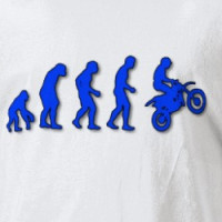 Evolution of man to motorcycle T-shirt