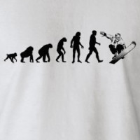 Human Evolution: Snowboarder T-Shirt T-shirt